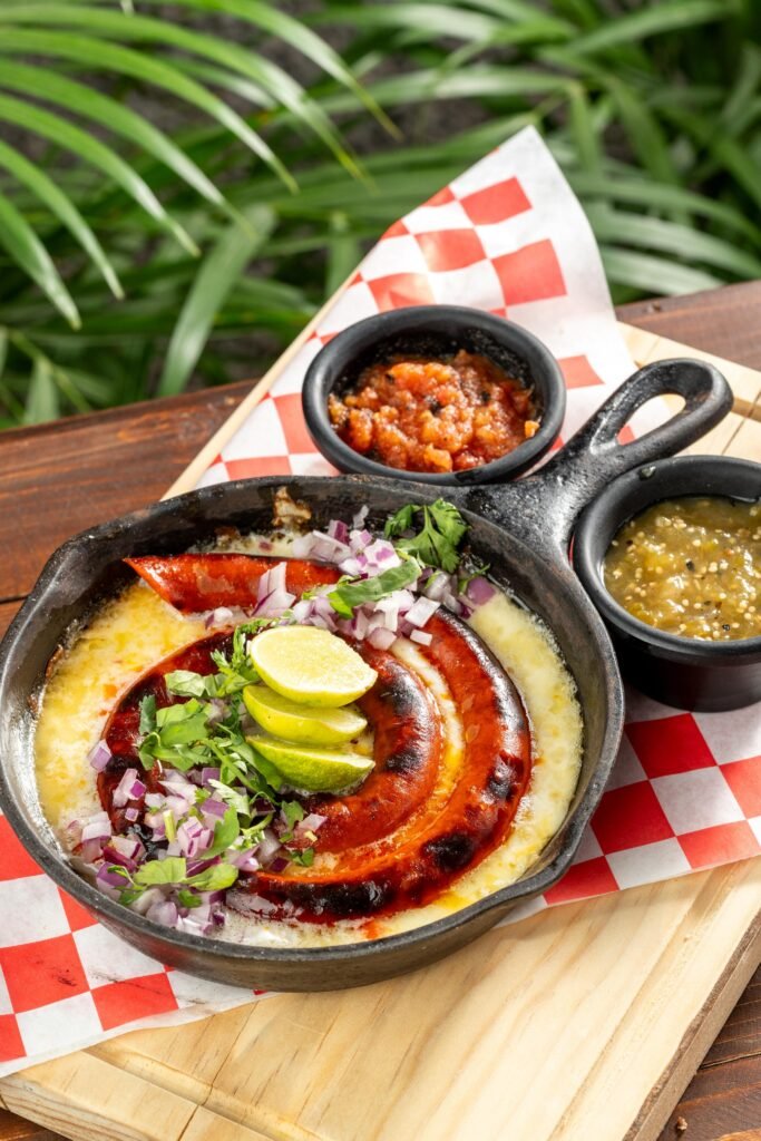 Queso fundido chistorra